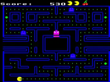 Pacman (1982)(Acornsoft)[h2] screen shot game playing